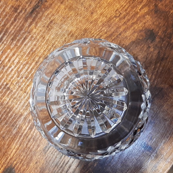 Bohemian Lead Crystal Footed Bowl Pineapple Pattern 3.25” tall - Picture 4 of 9